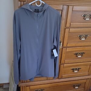 Zella Light Gray Active Jacket with Hood